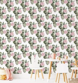 Cactus Rose Wallpaper by oliveetoriel.com, a Wallpaper for sale on Style Sourcebook