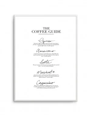 The Coffee Guide by oliveetoriel.com, a Prints for sale on Style Sourcebook