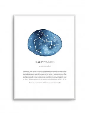 Sagittarius | Watercolour Zodiac by oliveetoriel.com, a Prints for sale on Style Sourcebook