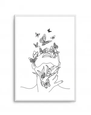 Butterfly Girl by oliveetoriel.com, a Prints for sale on Style Sourcebook