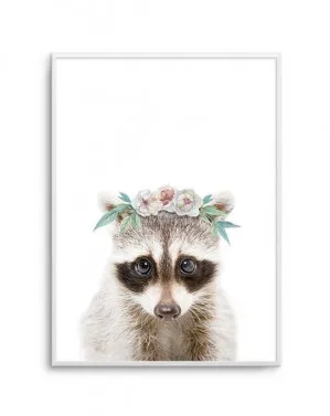 Little Raccoon | Girls by oliveetoriel.com, a Prints for sale on Style Sourcebook