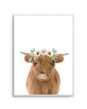 Little Highlander Cow | Girls by oliveetoriel.com, a Prints for sale on Style Sourcebook