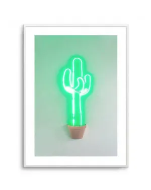 Neon Cactus | Green by oliveetoriel.com, a Prints for sale on Style Sourcebook