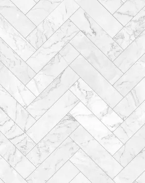 Marble Herringbone Tile Wallpaper by oliveetoriel.com, a Wallpaper for sale on Style Sourcebook