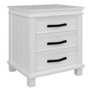 Hethel Acacia Timber Bedside Table, White by Dodicci, a Bedside Tables for sale on Style Sourcebook