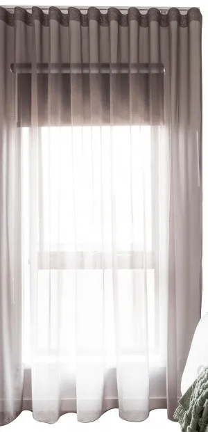 Wave Fold Sheer Curtains + Roller Blind by dollar curtains + blinds, a Curtains for sale on Style Sourcebook
