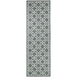 Pacific No.208 Indoor / Outdoor Runner Rug, 230x66cm, Grey / Cream by Austex International, a Outdoor Rugs for sale on Style Sourcebook