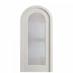 WHITE NUVOU ARCH DOOR WITH REEDED GLASS INLAY by Hardware Concepts, a External Doors for sale on Style Sourcebook