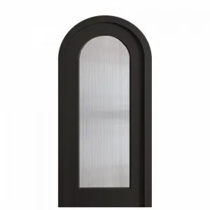 BLACK NUVOU ARCH DOOR WITH REEDED GLASS INLAY by Hardware Concepts, a External Doors for sale on Style Sourcebook