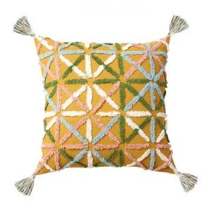 Accessorize Adena Cotton Scatter Cushion, Ochre by Accessorize Bedroom Collection, a Cushions, Decorative Pillows for sale on Style Sourcebook