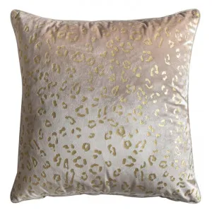 Seveso Leopard Print Velvet Euro Cushion, Oyster by Casa Bella, a Cushions, Decorative Pillows for sale on Style Sourcebook