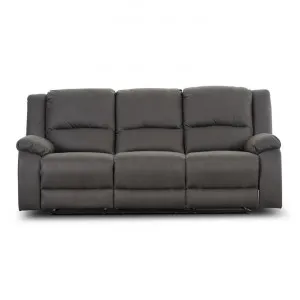 Oberon Rhino Fabric Manual Recliner Sofa, 3 Seater, Latte by Dodicci, a Sofas for sale on Style Sourcebook