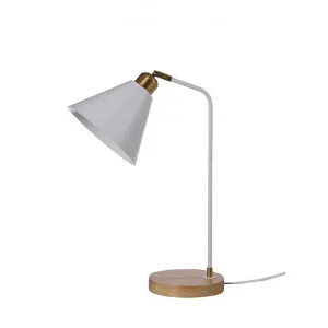 Aimee Metal Desk Lamp, White by Lexi Lighting, a Desk Lamps for sale on Style Sourcebook