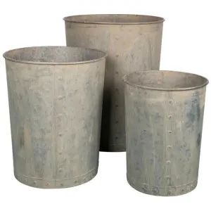 Austen 3 Piece Zinc Pot Set by Florabelle, a Plant Holders for sale on Style Sourcebook