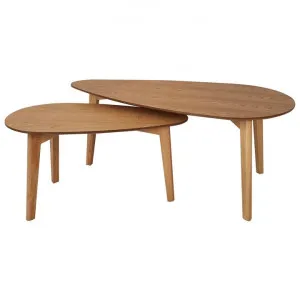 Hanson 2 Piece Wooden Nesting Coffee Table Set, 100/70cm by HOMESTAR, a Coffee Table for sale on Style Sourcebook