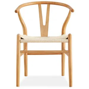 Elburn Beech Timber Replica Hans Wenger Wishbone Chair, Natural by Dodicci, a Dining Chairs for sale on Style Sourcebook