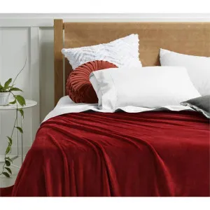 Accessorize Super Soft Blanket, Quee / King, Rouge by Accessorize Bedroom Collection, a Throws for sale on Style Sourcebook