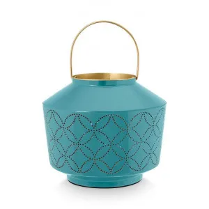 Pip Studio Nazare Enamelled Metal Lantern, Small, Teal by Pip Studio, a Lanterns for sale on Style Sourcebook