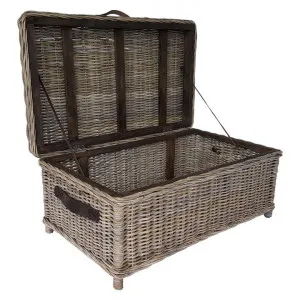 Knitson Rattan Trunk Coffee Table, 105cm, Kubu Grey by ETC, a Coffee Table for sale on Style Sourcebook