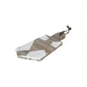 Buxaus Marble Paddle Serving Board, 13x30cm by El Diseno, a Platters & Serving Boards for sale on Style Sourcebook