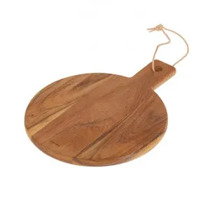 Angaria Acacia Timber Round Paddle Serving Board, 25x32cm by El Diseno, a Platters & Serving Boards for sale on Style Sourcebook