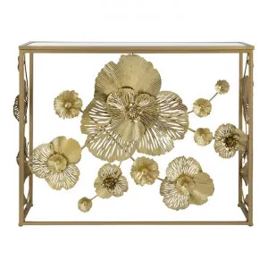 Floret Mirror Topped Iron Console Table, 98cm by Philbee Interiors, a Console Table for sale on Style Sourcebook