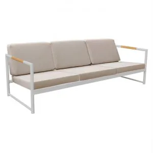 Indosoul Monaco Metal Outdoor Sofa, 3 Seater, White by Indosoul, a Outdoor Sofas for sale on Style Sourcebook