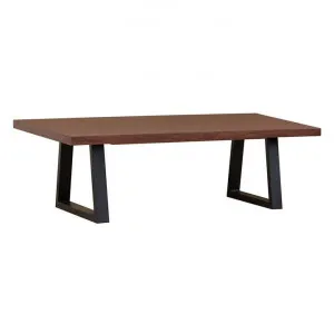 Heston European Oak Timber & Metal Coffee Table, 130cm, Cherry by MY Room, a Coffee Table for sale on Style Sourcebook