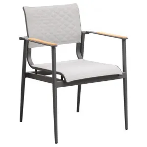 Indosoul California Metal Outdoor Dining Armchair, Charcoal by Indosoul, a Outdoor Chairs for sale on Style Sourcebook