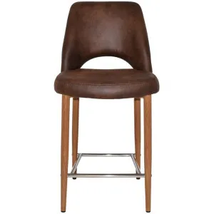 Albury Commercial Grade Eastwood Fabric Counter Stool, Metal Leg, Bison / Light Oak by Eagle Furn, a Bar Stools for sale on Style Sourcebook