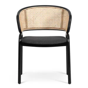 Cadiz Steel & Rattan Dining Chair, Set of 2, Black by Conception Living, a Dining Chairs for sale on Style Sourcebook