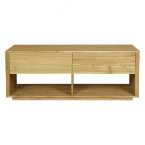 Oscar White Cedar Timber 2 Drawer TV Unit, 140cm, Natural by Centrum Furniture, a Entertainment Units & TV Stands for sale on Style Sourcebook