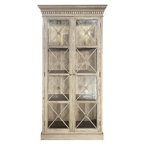 Varroville Oak Timber 2 Door Display Cabinet, Weathered Oak by Manoir Chene, a Cabinets, Chests for sale on Style Sourcebook