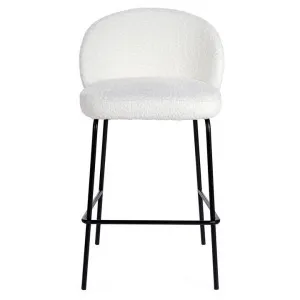 Ruddock Boucle Fabric Counter Stool, Ivory by Viterbo Modern Furniture, a Bar Stools for sale on Style Sourcebook