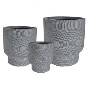 Aspen 3 Piece Magnesia Garden Planter Set, Grey by Florabelle, a Plant Holders for sale on Style Sourcebook