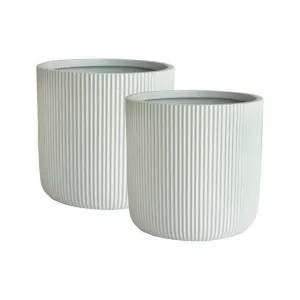 Zagg 2 Piece Magnesia Cylinder Planter Set, Small by Florabelle, a Plant Holders for sale on Style Sourcebook