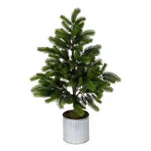 Marmont Artificial Pine Tree in Tin Pot, Small by Florabelle, a Plants for sale on Style Sourcebook
