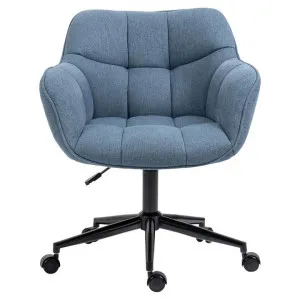 Horae Fabric Gas Lift Office Armchair, French Blue by Charming Living, a Chairs for sale on Style Sourcebook
