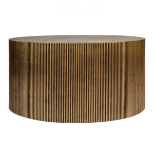 Chadwick Round Coffee Table, 80cm, Antique Brass by Cozy Lighting & Living, a Coffee Table for sale on Style Sourcebook