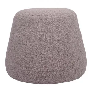 Snug Sherpa Fabric Tapered Ottoman Stool, Lilac Grey by Cozy Lighting & Living, a Ottomans for sale on Style Sourcebook