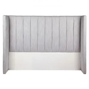 Central Park Fabric Winged Bed Headboard, King, Grey by Cozy Lighting & Living, a Bed Heads for sale on Style Sourcebook