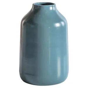 Barbican Iron Bottle Vase, Small, Blue by Casa Bella, a Vases & Jars for sale on Style Sourcebook
