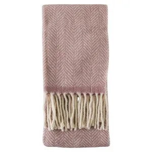 Harcourt Wool Throw, 130x170cm, Blush by Casa Bella, a Throws for sale on Style Sourcebook