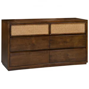Allister Rattan & Wood 6 Drawer Dresser by Dodicci, a Dressers & Chests of Drawers for sale on Style Sourcebook