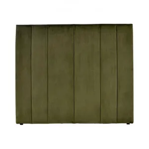 Soho Velvet Fabric Bed Headboard, King, Olive by Cozy Lighting & Living, a Bed Heads for sale on Style Sourcebook
