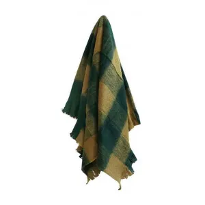 Boyette Wool Blend Throw, 125x150cm, Teal Check by French Country Collection, a Throws for sale on Style Sourcebook