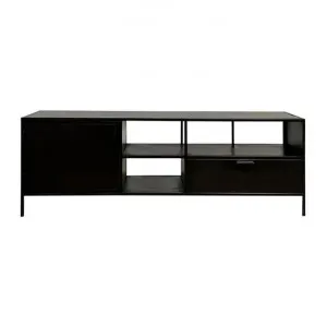 Jurgen Industrial Iron 1 Door 1 Drawer TV Unit, 150cm by Provencal Treasures, a Entertainment Units & TV Stands for sale on Style Sourcebook