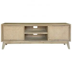 Andros Acacia Timber & Rattan 2 Door TV Unit, 180cm by Dodicci, a Entertainment Units & TV Stands for sale on Style Sourcebook