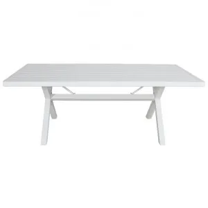 Ballebro Aluminium Outdoor Trestle Dining Table, 200cm, White by Dodicci, a Tables for sale on Style Sourcebook