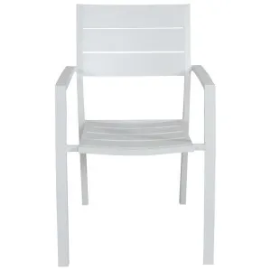 Ballebro Aluminium Outdoor Dining Chair, White by Dodicci, a Outdoor Chairs for sale on Style Sourcebook